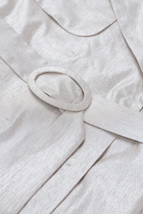 Gabardine metálica com cinto 3