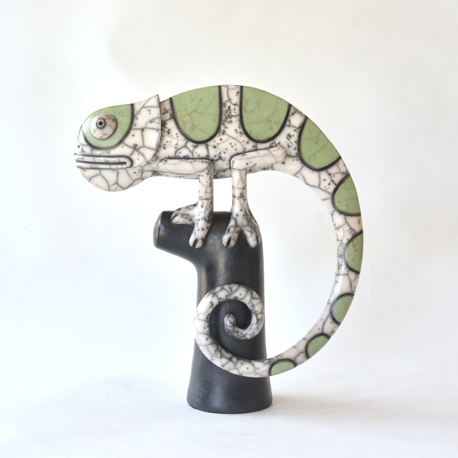Camaleão em Cerâmica Raku 1