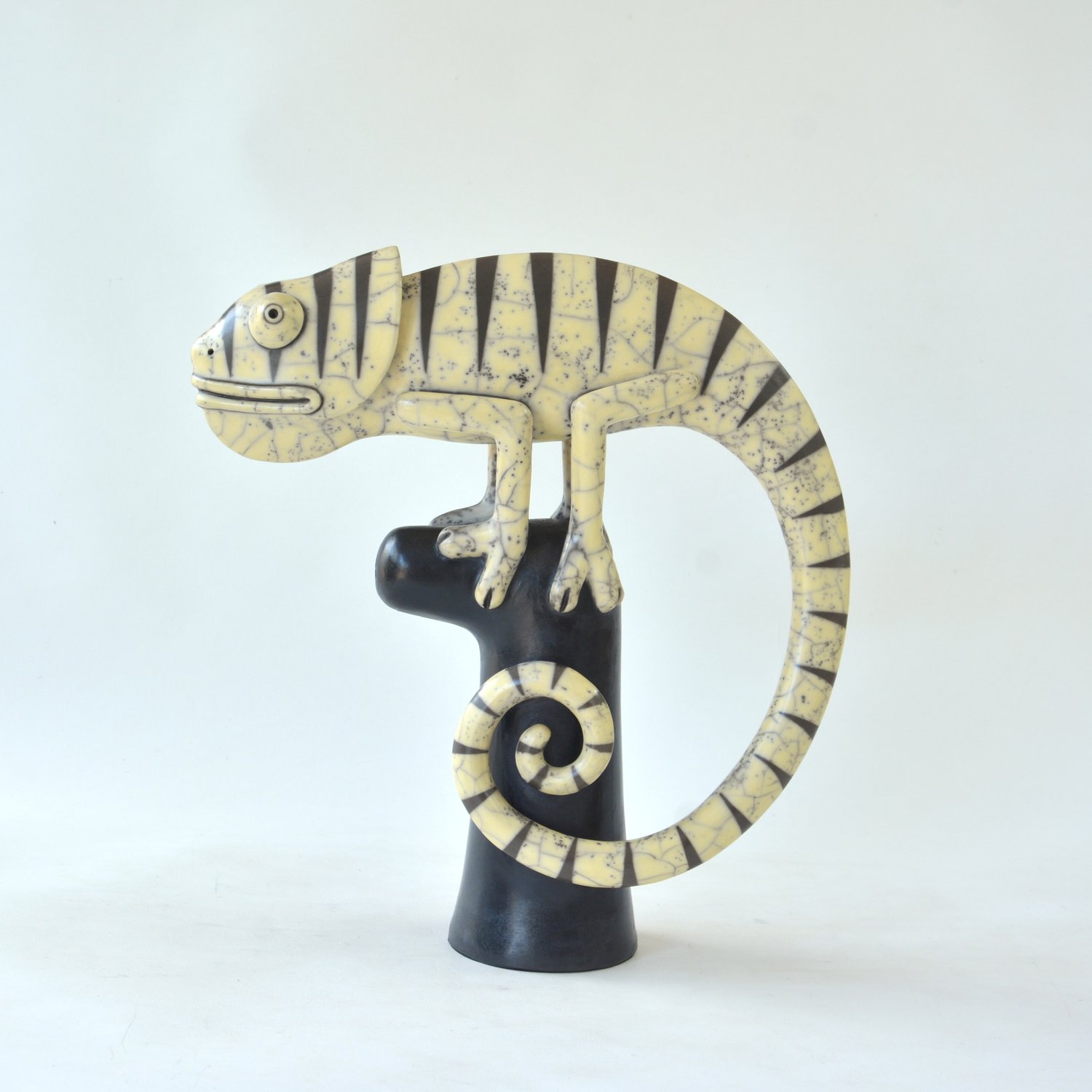 Camaleão em Cerâmica Raku 2