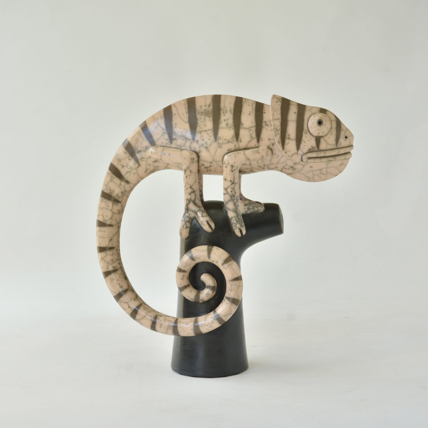 Camaleão em Cerâmica Raku 16