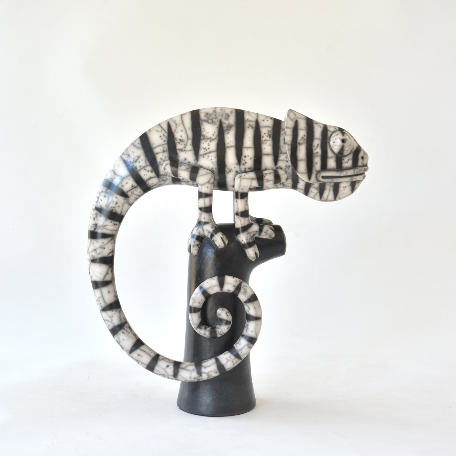Camaleão em Cerâmica Raku 3
