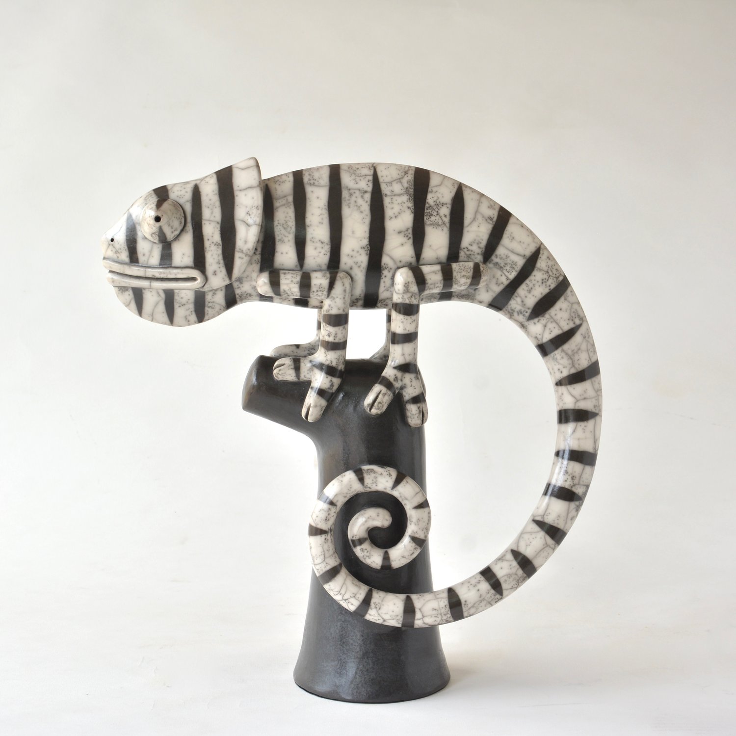 Camaleão em Cerâmica Raku 5