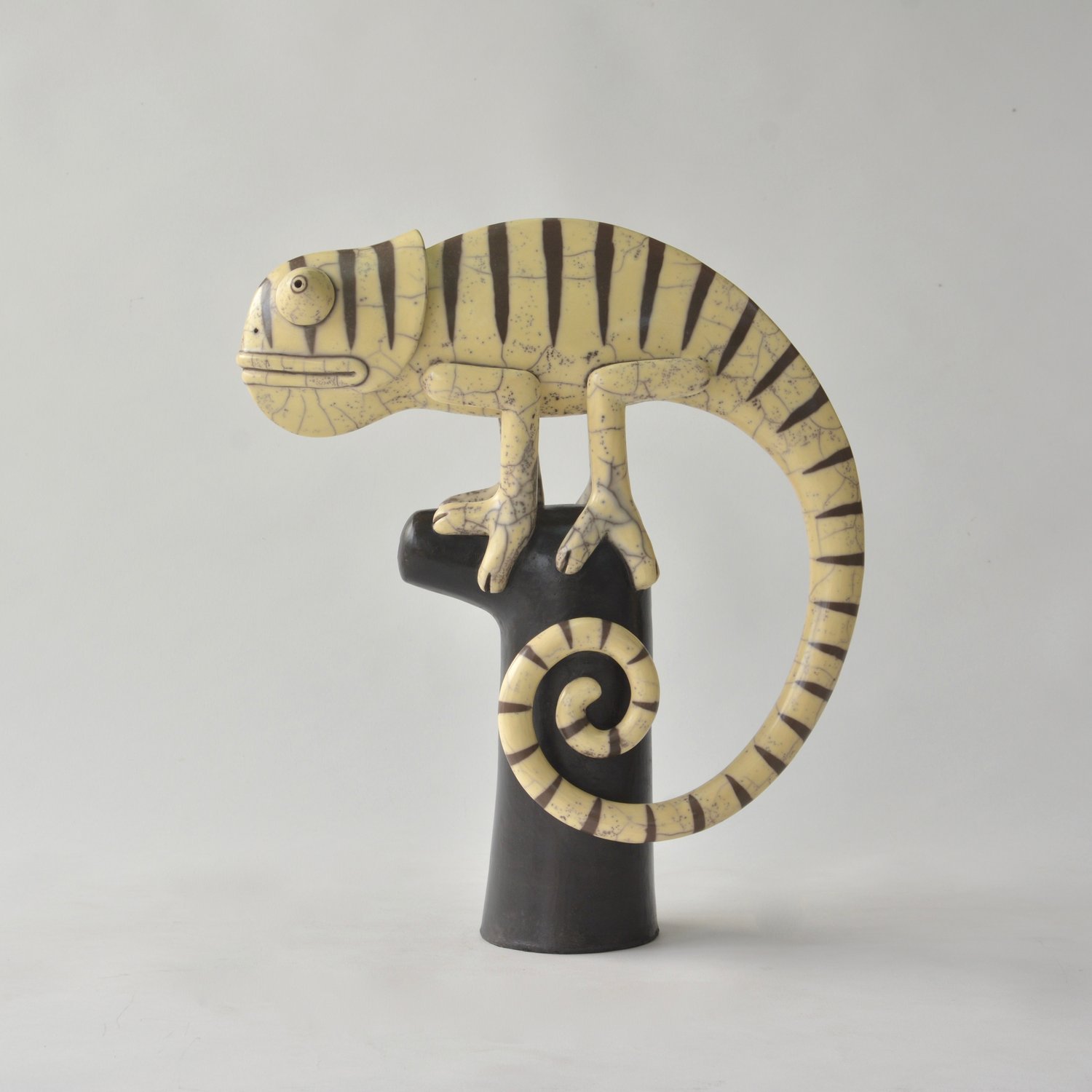 Camaleão em Cerâmica Raku 9