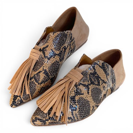 Sapato Blossom Piton c/franjas
