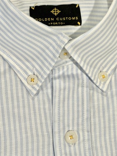 Camisa riscas de linho