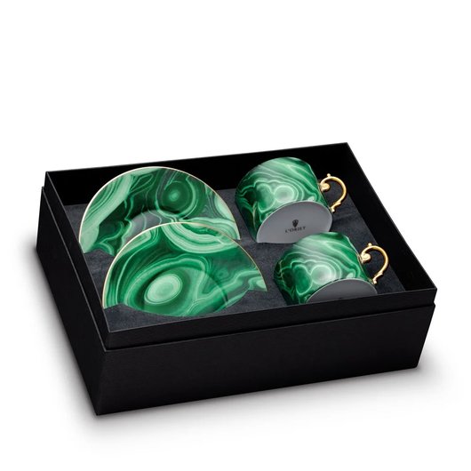Set of 2 Malachite Cups