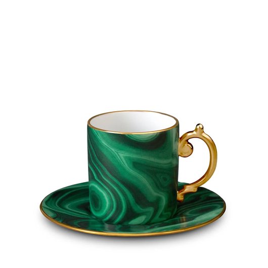 Set of 6 Malachite Coffee Cups