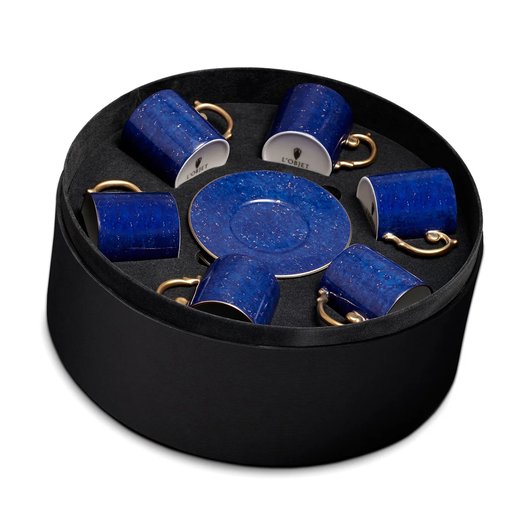 Set of 6 Lapis Lazuli Coffee Cups