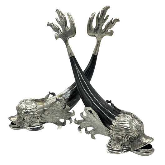 Poisson en argent avec corne