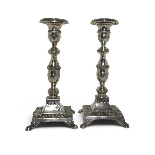 Pair of Silver Candlesticks