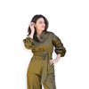 Blusa comprida com pregas e cinto 3