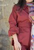 Blusa comprida com pregas e cinto 5