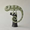 Camaleão em Cerâmica Raku 13