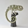 Camaleão em Cerâmica Raku 20