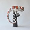 Camaleão em Cerâmica Raku 25
