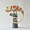 Camaleão em Cerâmica Raku 4