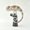 Camaleão em Cerâmica Raku 6